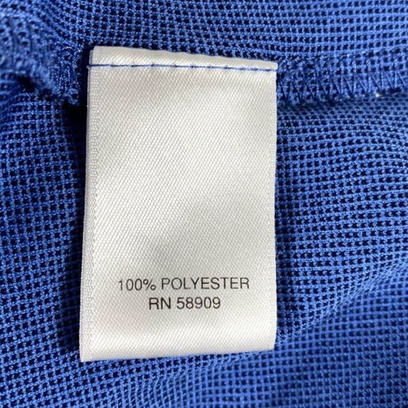 Roundtree & Yorke Performance Polo Shirt Mens L Blue Work Play Golf Short Slv - Picture 9 of 9